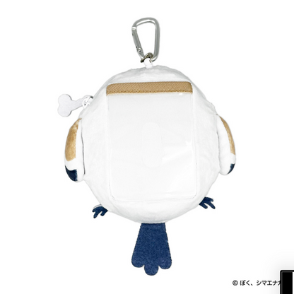 Round Shimaenaga Plush Reel Pass Case - Boku, Shimaenaga