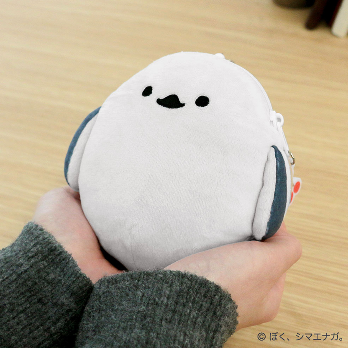 Round Shimaenaga Plush Reel Pass Case - Boku, Shimaenaga