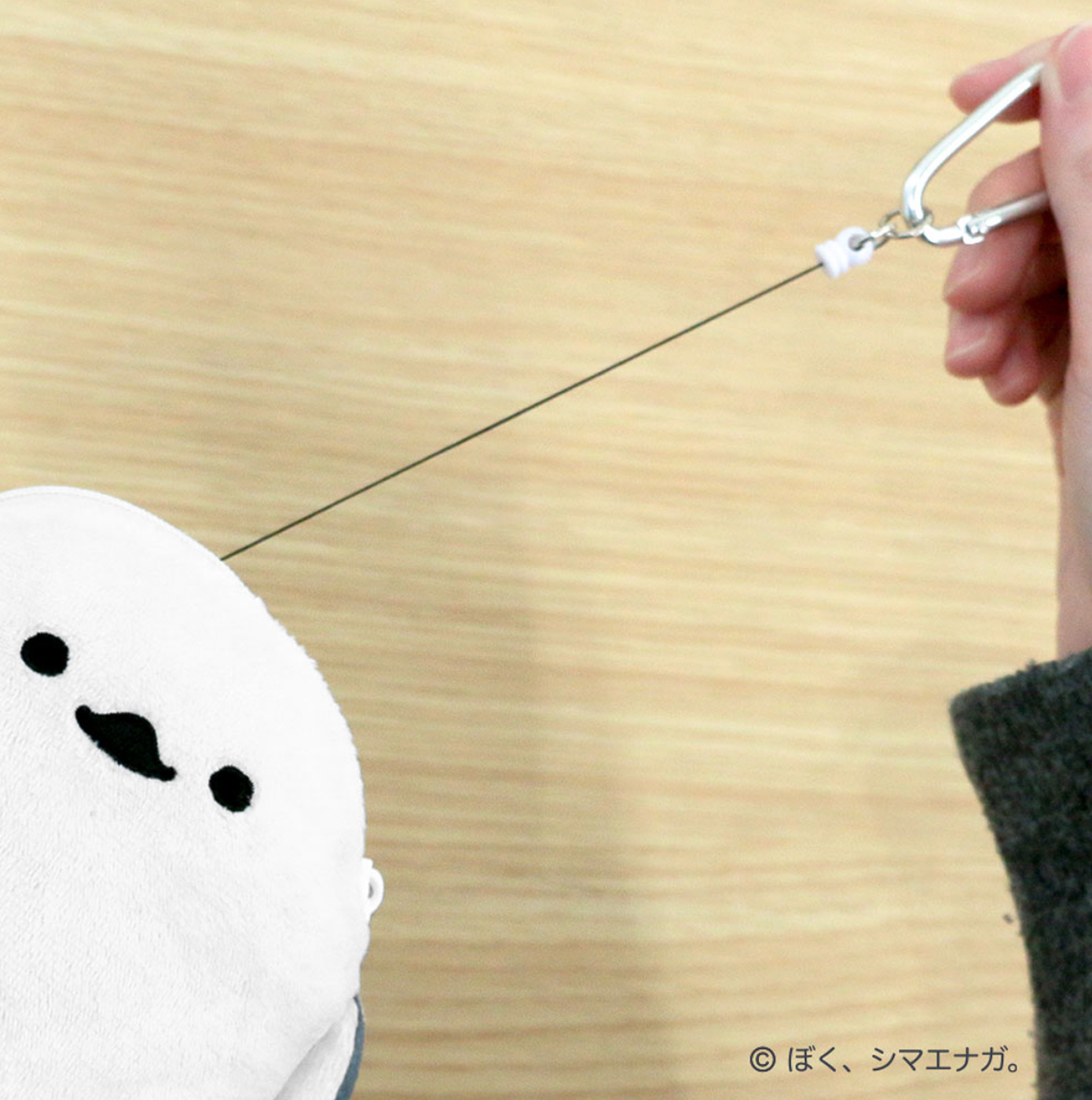 Round Shimaenaga Plush Reel Pass Case - Boku, Shimaenaga