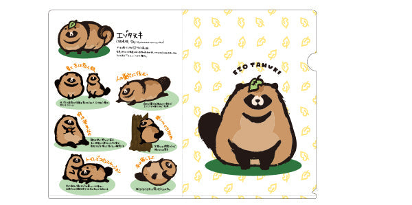 Ezo Raccoon Tanuki Dog Clear File - Occhanko