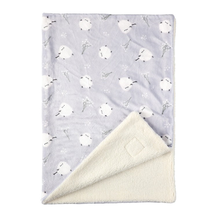 Shimaenaga Fluffy Print Blanket - Grey