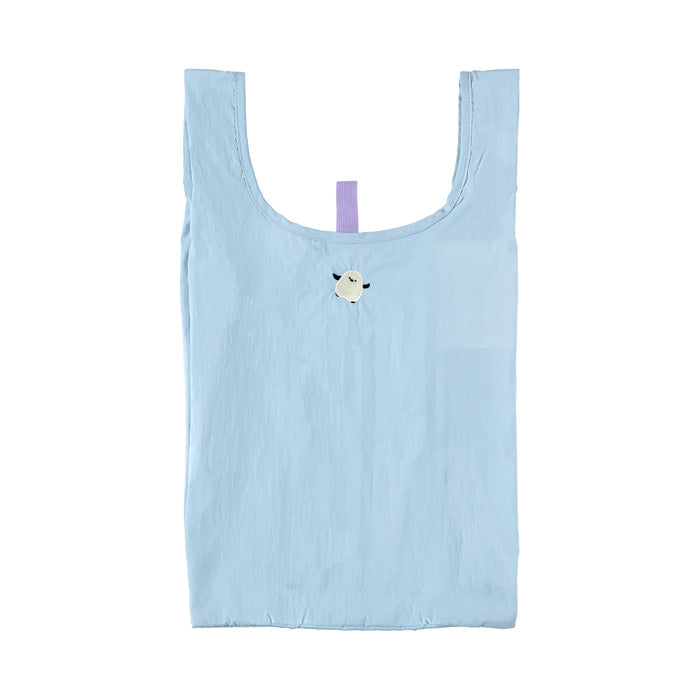 Shimaenaga Eco Bag with Mascot Drawstring Pouch S - Light Blue
