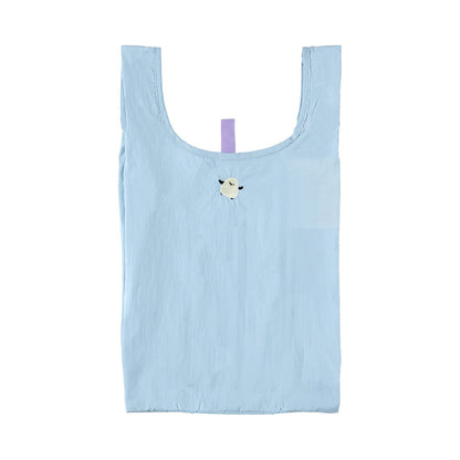Shimaenaga Eco Bag with Mascot Drawstring Pouch S - Light Blue