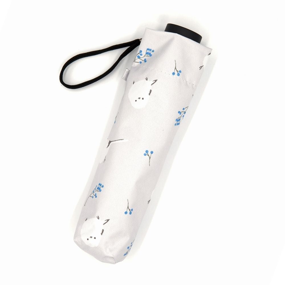 Shimaenaga Folding Umbrella - Floral Grey