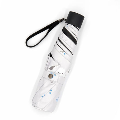 Shimaenaga Folding Umbrella - Floral Grey