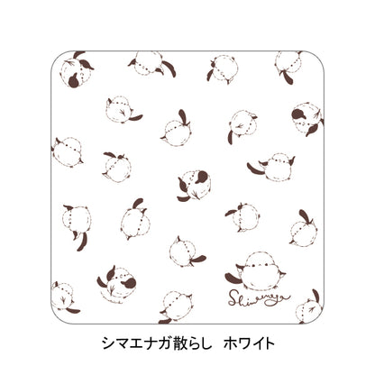 Scattered Shimaenaga Pattern White Gauze Pile Handkerchief - Piyo Techo