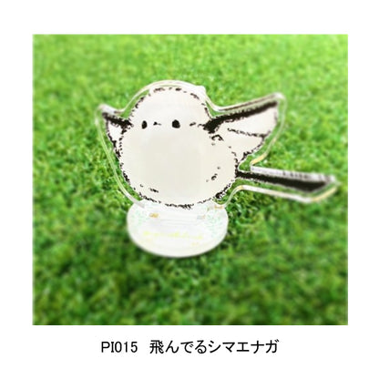 Acrylic Stand with Memo Clip - Flying Shimaenaga - Piyo Techo
