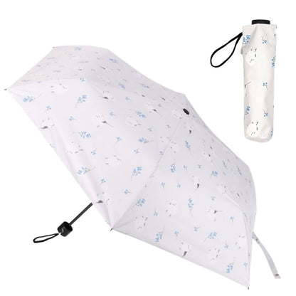 Shimaenaga Folding Umbrella - Floral Grey