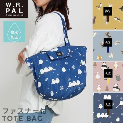 Snow Shimaenaga Zippered Tote Bag - Navy