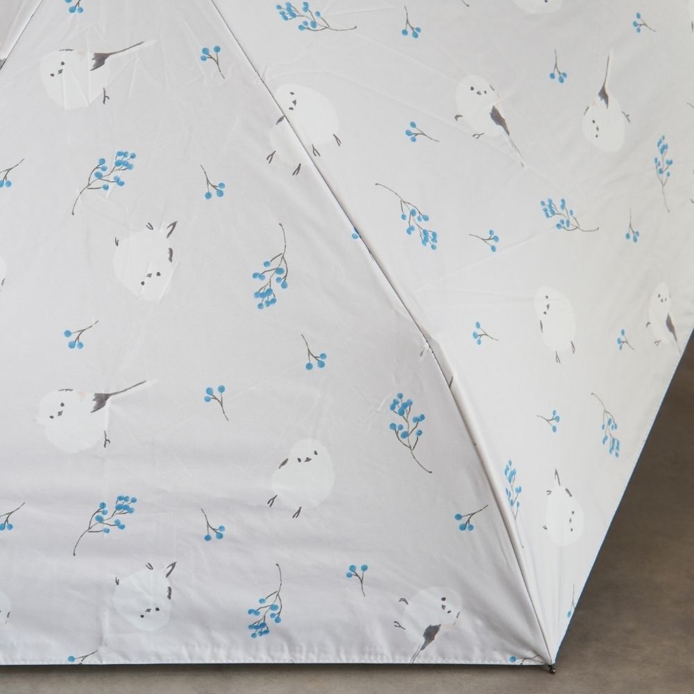 Shimaenaga Folding Umbrella - Floral Grey