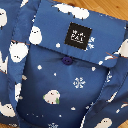 Snow Shimaenaga Zippered Tote Bag - Navy
