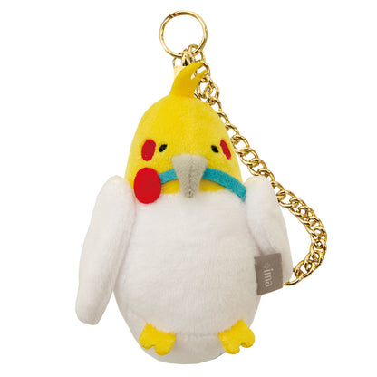 Cockatiel & Cherry Plush Bag Charm Keychain